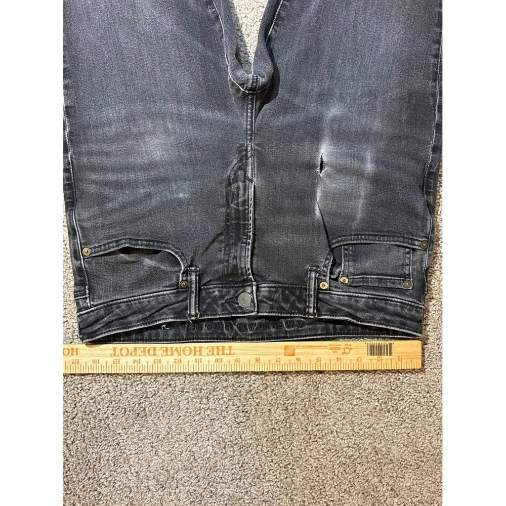 American Eagle Airflex+ Athletic Fit Jeans Mens 34x32 Faded Black Distressed